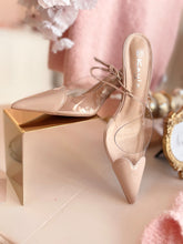 Lade das Bild in den Galerie-Viewer, SLINGPUMPS `Heart´, clear-beige