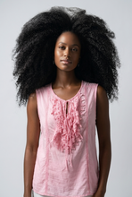 Lade das Bild in den Galerie-Viewer, BLUSE `Ibiza´ (ärmellos), pink