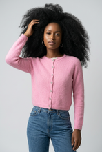 Lade das Bild in den Galerie-Viewer, CARDIGAN `Elegant Basic´ (Alpaka), pink