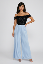 Lade das Bild in den Galerie-Viewer, HOSE `Silky & Elegant´, cashmere blue