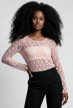 Lade das Bild in den Galerie-Viewer, TOP `Lace´ (weiter Ausschnitt), lachs
