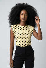 Lade das Bild in den Galerie-Viewer, TOP `Polka Dots´, citrus-braun