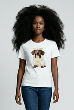 Lade das Bild in den Galerie-Viewer, T-SHIRT `Sweet Dog´, weiß-citrus