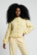 Lade das Bild in den Galerie-Viewer, CARDIGAN `Classy´ (Stehkragen), citrus