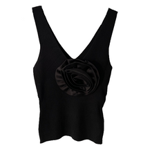 Lade das Bild in den Galerie-Viewer, TOP `Couture Camelia´, schwarz