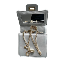 Lade das Bild in den Galerie-Viewer, TASCHE Microbag `Parisienne´, silber