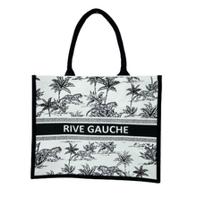 Lade das Bild in den Galerie-Viewer, TASCHE Shopper `Rive Gauche´, schwarz-weiß
