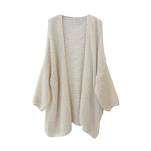 Lade das Bild in den Galerie-Viewer, CARDIGAN `Cozy Strick´ (Midi), crèmeweiß