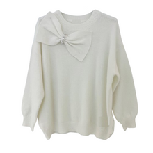 Lade das Bild in den Galerie-Viewer, PULLOVER `Biggest Bow´, crèmeweiß
