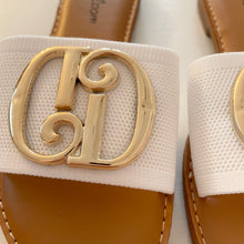 Lade das Bild in den Galerie-Viewer, PANTOLETTE `Fairy´, weiß-gold