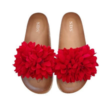 Lade das Bild in den Galerie-Viewer, PANTOLETTE `Flower´, rot