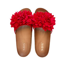 Lade das Bild in den Galerie-Viewer, PANTOLETTE `Flower´, rot