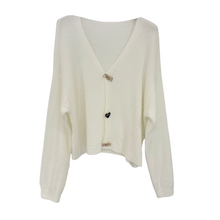 Lade das Bild in den Galerie-Viewer, CARDIGAN `Glam´, crèmeweiß