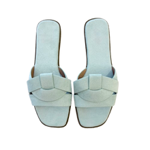 Lade das Bild in den Galerie-Viewer, PANTOLETTE `Suede´, mint