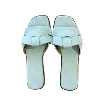 Lade das Bild in den Galerie-Viewer, PANTOLETTE `Suede´, mint