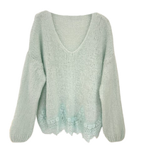Lade das Bild in den Galerie-Viewer, PULLOVER `Lace´, mint