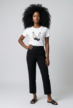 Lade das Bild in den Galerie-Viewer, T-SHIRT `Glam Ballerinas´, weiß-schwarz