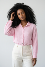 Lade das Bild in den Galerie-Viewer, BLUSE Musselin `Classic´, rosa