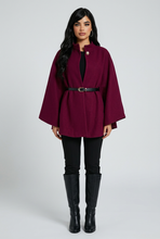 Lade das Bild in den Galerie-Viewer, PONCHO `Elegant´, burgundy