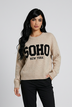 Lade das Bild in den Galerie-Viewer, PULLOVER `SOHO´, beige-chocolate