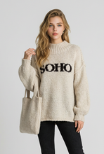 Lade das Bild in den Galerie-Viewer, PULLOVER `SOHO´ (Strick), beige
