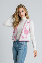 Lade das Bild in den Galerie-Viewer, WESTE `Finest Boho´, crème-rosa