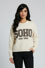 Lade das Bild in den Galerie-Viewer, PULLOVER `SOHO´ (Pattern), beige