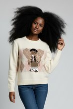Lade das Bild in den Galerie-Viewer, PULLOVER `Teddybear´ (Premium Ligne), crème