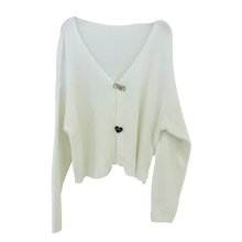 Lade das Bild in den Galerie-Viewer, CARDIGAN `Glam´, crèmeweiß