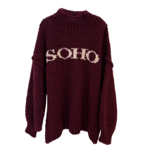 Lade das Bild in den Galerie-Viewer, PULLOVER `SOHO´ (Strick), burgundy