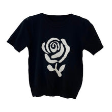 Lade das Bild in den Galerie-Viewer, TOP `Rose´, schwarz-weiß