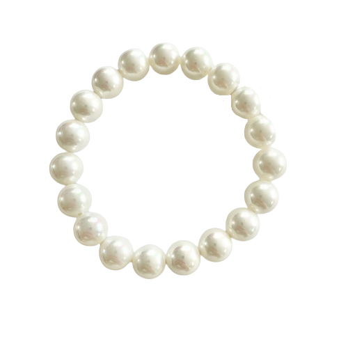 ARMBAND Classic Pearls (elastisch, D: 1,0), weiß