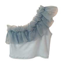 Lade das Bild in den Galerie-Viewer, TOP One Shoulder `Couture´, hellblau