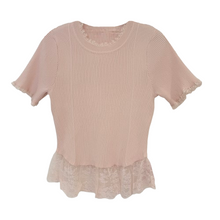 Lade das Bild in den Galerie-Viewer, TOP `Lace Details´ (Schößchen), soft rose