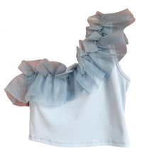 Lade das Bild in den Galerie-Viewer, TOP One Shoulder `Couture´, hellblau