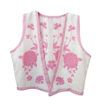 Lade das Bild in den Galerie-Viewer, WESTE `Finest Boho´, crème-rosa