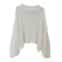 Lade das Bild in den Galerie-Viewer, PULLOVER `Cozy It-Piece´ (Short), crèmeweiß