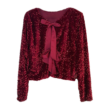 Lade das Bild in den Galerie-Viewer, TOP `Glammy with Bows´, burgundy
