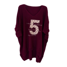 Lade das Bild in den Galerie-Viewer, PULLOVER Pulloverkleid `5´, burgundy