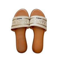 Lade das Bild in den Galerie-Viewer, PANTOLETTE `Amour Paris´, beige-gold