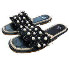 Lade das Bild in den Galerie-Viewer, PANTOLETTE `Paris´, schwarz