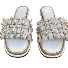 Lade das Bild in den Galerie-Viewer, PANTOLETTE `Paris´, weiß