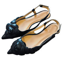 Lade das Bild in den Galerie-Viewer, SLINGBACKS `Camelia´, schwarz