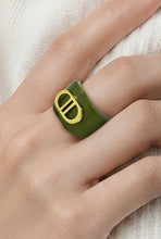 Lade das Bild in den Galerie-Viewer, RING Cool Statement, olive-gold
