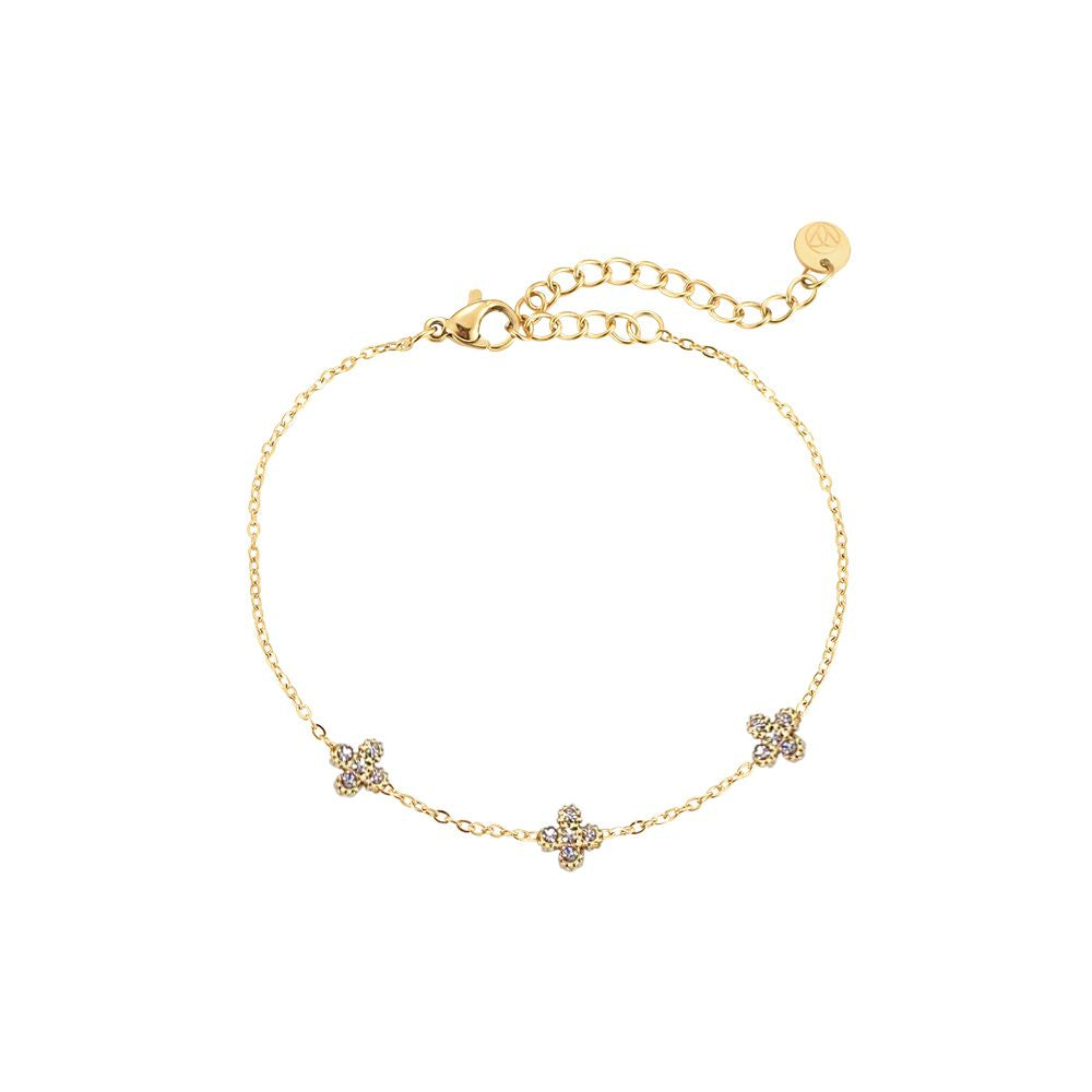ARMBAND `Sweet Flowers´, gold