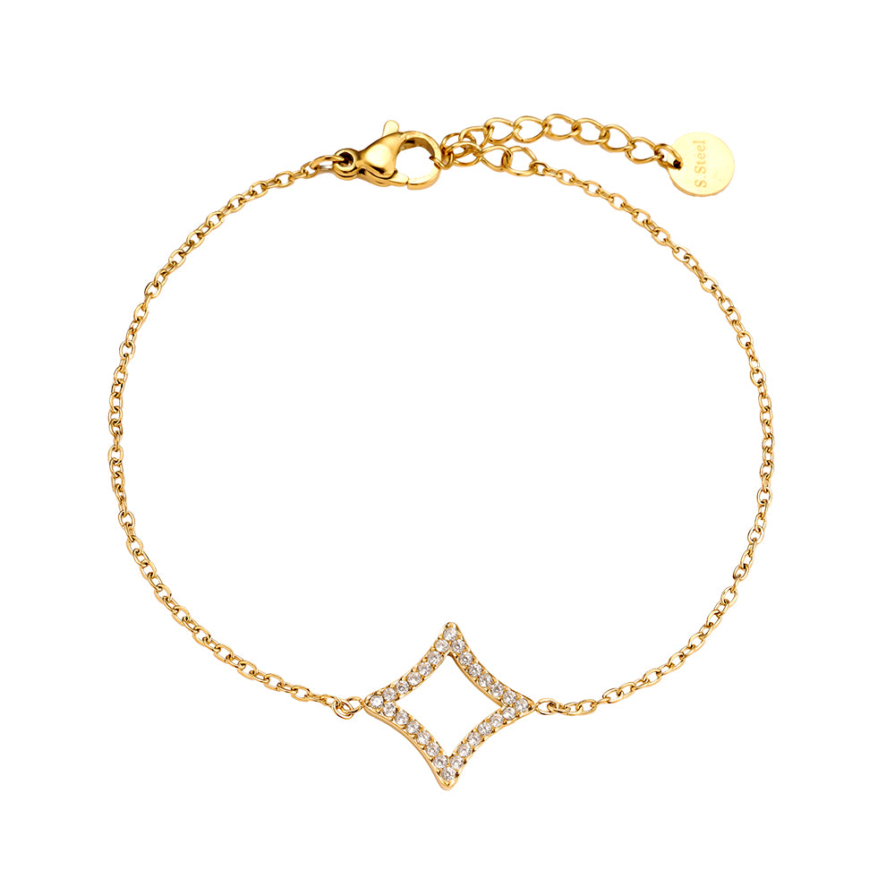 ARMBAND `Diamond cube´, gold