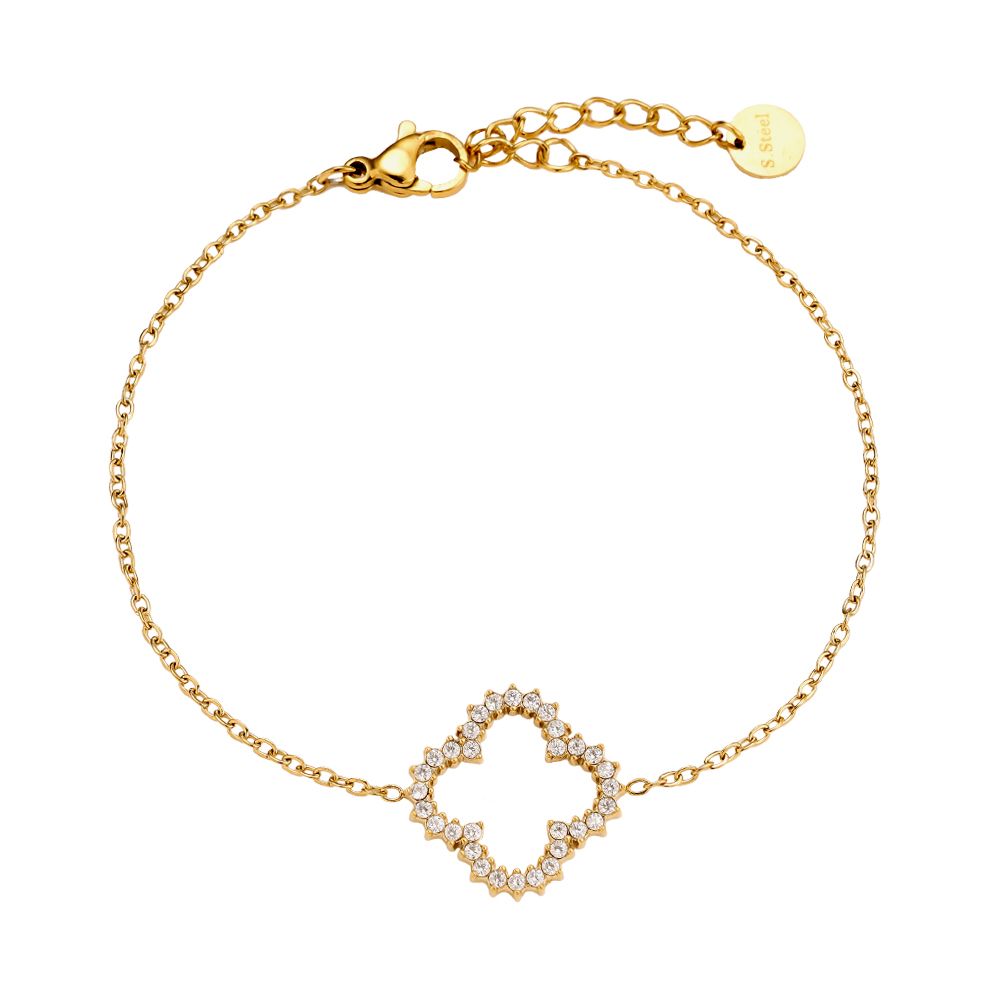ARMBAND `Lucky Flower´, gold