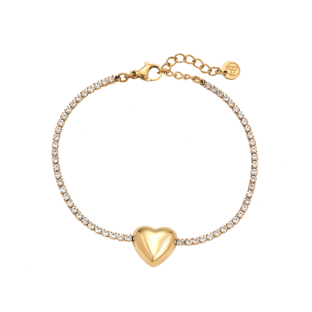 ARMBAND `Full Heart´, gold