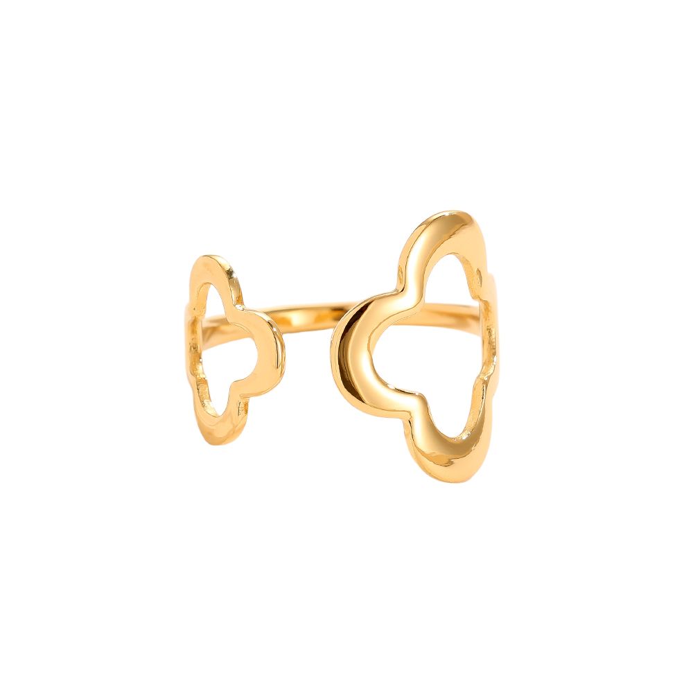 RING Big Open Flowers, gold