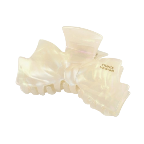 HAIRCLIP Perlmut Bow, weiß